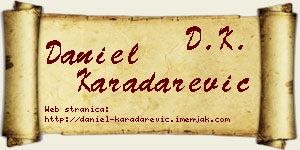 Daniel Karadarević vizit kartica